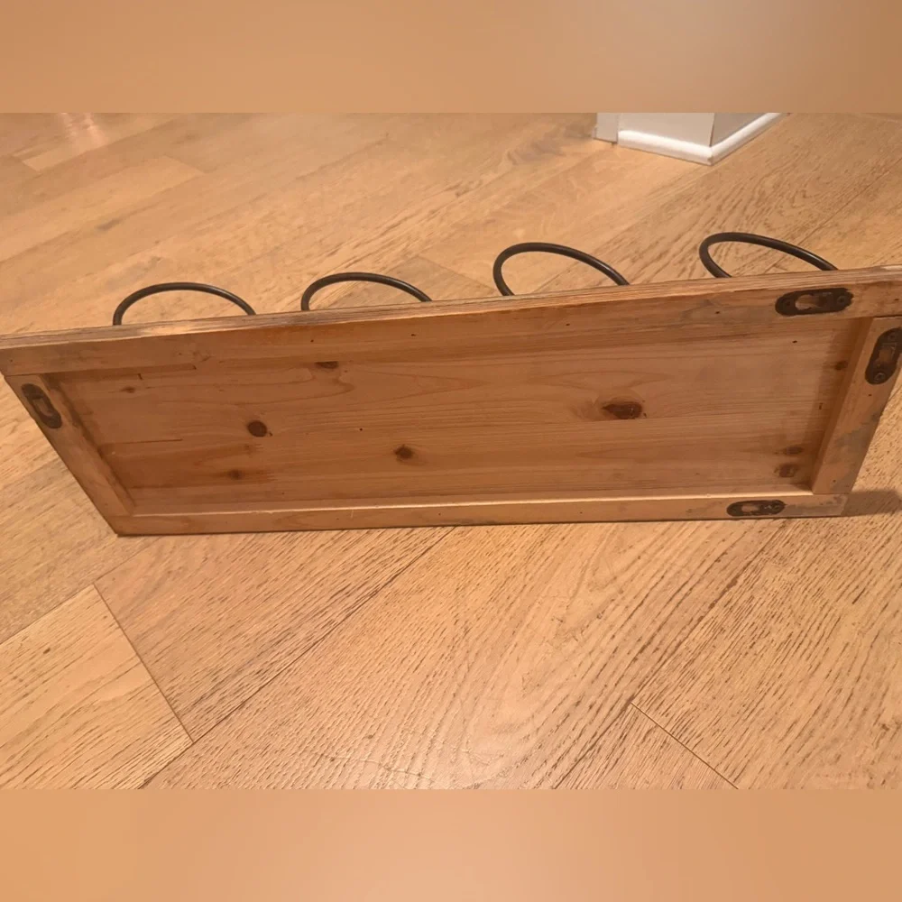 Rustic Wooden Wall-Mounted Wine Rack